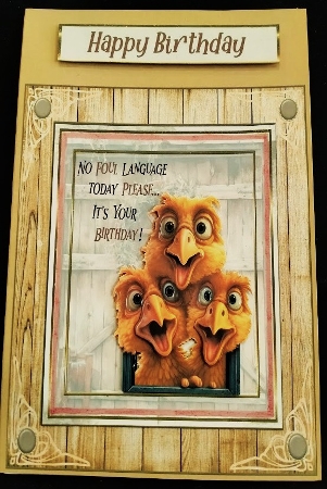 No Foul Language Please birthday 7x7ins kit with bookmarks by Margarette Blakeborough