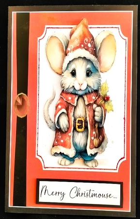 CHRISTMAS MOUSE 8X8 by Margarette Blakeborough