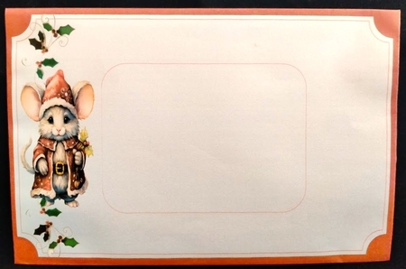 CHRISTMAS MOUSE 8X8 by Margarette Blakeborough