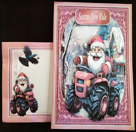 Santas new ride card front 9 by Margarette Blakeborough