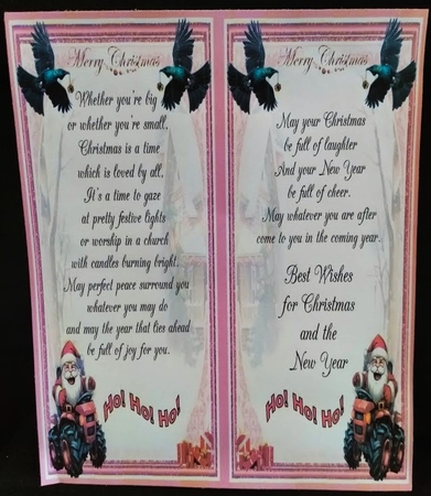 Santas new ride card front 9 by Margarette Blakeborough