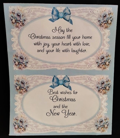 All Occasions Blue Lilac Floral 7 x 7 Shaped Card by Margarette Blakeborough