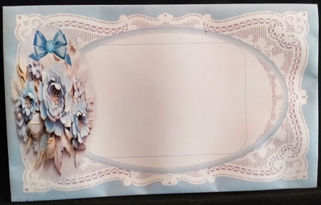 All Occasions Blue Lilac Floral 7 x 7 Shaped Card by Margarette Blakeborough