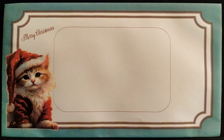 Christmas Santa Cat Splendid Pyramid by Margarette Blakeborough