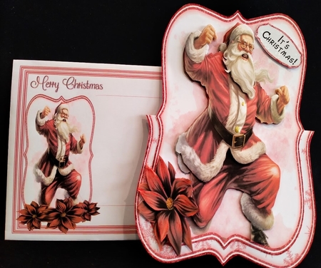 Dancing Santa Over The Edge Mini Kit    by Margarette Blakeborough