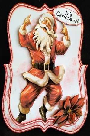 Dancing Santa Over The Edge Mini Kit    by Margarette Blakeborough