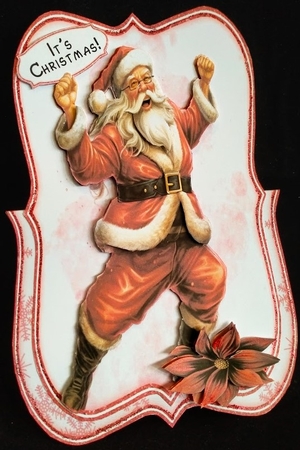 Dancing Santa Over The Edge Mini Kit    by Margarette Blakeborough