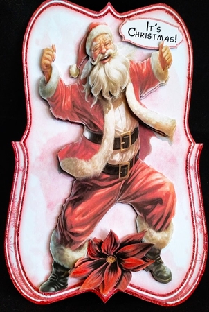 Dancing Santa Over The Edge Mini Kit    by Margarette Blakeborough