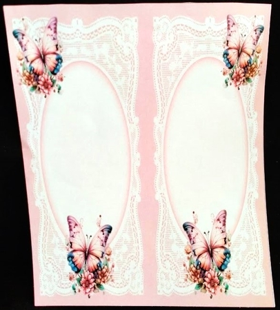 All Occasions Breast Awareness Butterfly 7 x 5 Card by Margarette Blakeborough