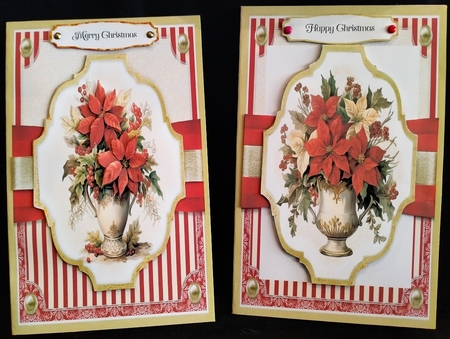 Red and Gold Poinsettia Vase by Margarette Blakeborough