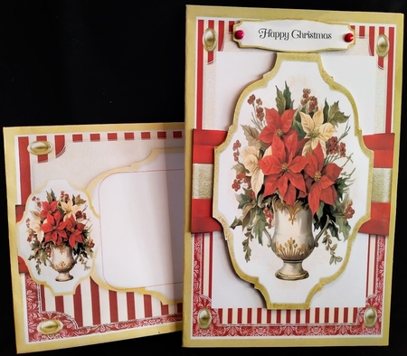 Red and Gold Poinsettia Vase by Margarette Blakeborough