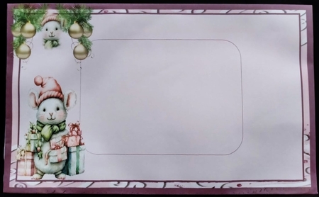 4 Pretty Pinky Dreams Christmas With Animals & Presents 8x8 Mini Kit by Margarette Blakeborough