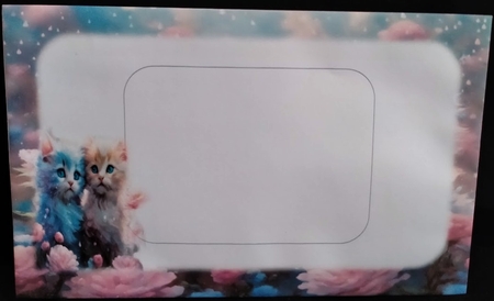 Two Beautiful Kittens In Flowers 7x7 Card Kit. Matching Box, Gift Bauble,Tag by Margarette Blakeborough
