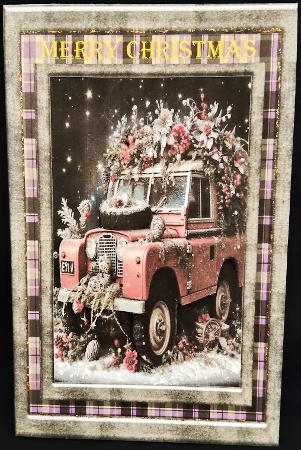 Christmas Land Rover card front 14 by Margarette Blakeborough