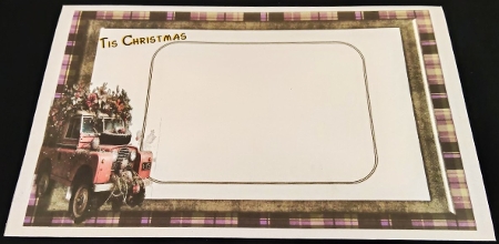 Christmas Land Rover card front 14 by Margarette Blakeborough