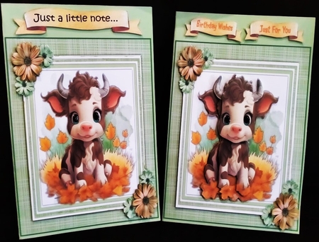 8x8 Mini Kit, Gorgeous Autumn Cow by Margarette Blakeborough