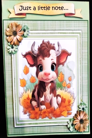 8x8 Mini Kit, Gorgeous Autumn Cow by Margarette Blakeborough