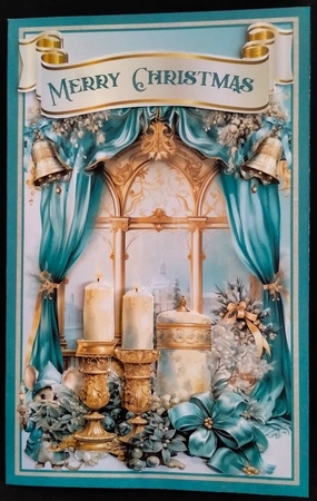 Christmas Blue Card Making Kit 1 Various tags and envelope by Margarette Blakeborough