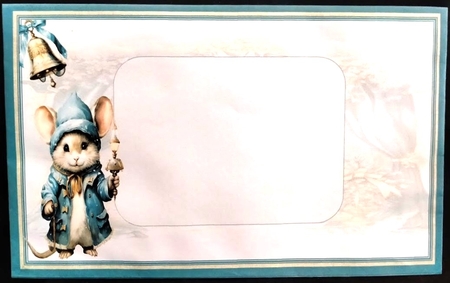 Christmas Blue Card Making Kit 1 Various tags and envelope by Margarette Blakeborough