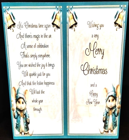 Christmas Blue Card Making Kit 1 Various tags and envelope by Margarette Blakeborough