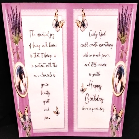 Lavender horse card front 1 by Margarette Blakeborough