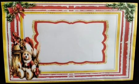 8x8 Mini Kit, Beautiful Santa Bear With Lantern by Margarette Blakeborough