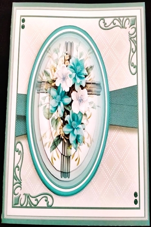 8x8 Blue Cross Sympathy Collection  by Margarette Blakeborough