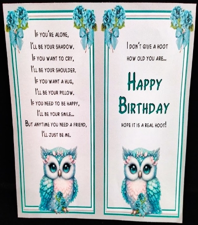 Sparkly Owl Card Toppers by Margarette Blakeborough