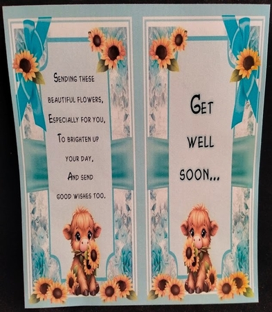 SUNFLOWER CUTIES / HARMONY HIGHLAND CALF by Margarette Blakeborough