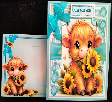 SUNFLOWER CUTIES / HARMONY HIGHLAND CALF by Margarette Blakeborough
