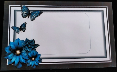 Mothers Day A5 Blue Floral Card Kit by Margarette Blakeborough
