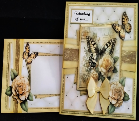 Golden Butterflies & Flowers by Margarette Blakeborough
