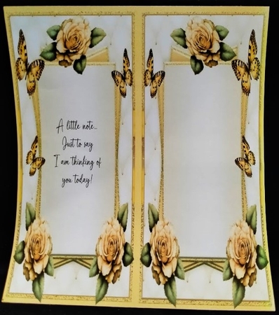 Golden Butterflies & Flowers by Margarette Blakeborough