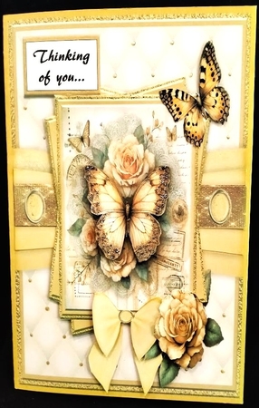 Golden Butterflies & Flowers by Margarette Blakeborough