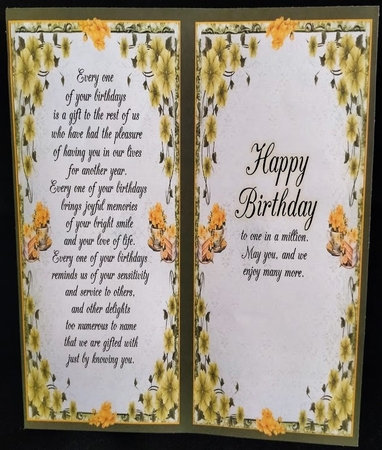 Afternoon Tea 4 - 6x6 inch card front with decoupage by Margarette Blakeborough