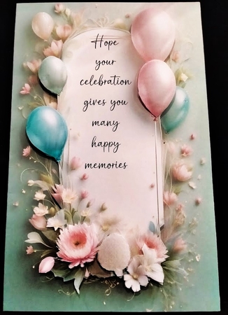 EW A4 Balloon Frame 02 by Margarette Blakeborough
