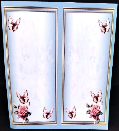 Butterfly & Roses -6 - Blank Card - Bumper Kit by Margarette Blakeborough