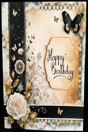 Black with White Rose Journal Style by Margarette Blakeborough