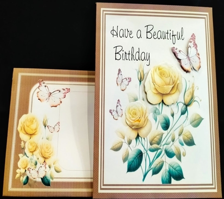 Golden Rose Beautiful Birthday  by Margarette Blakeborough
