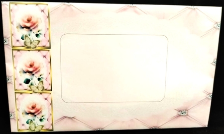 4 Pretty Pink Roses Diamond/Quilt  8X8 Frames 8x8 Mini Kit by Margarette Blakeborough