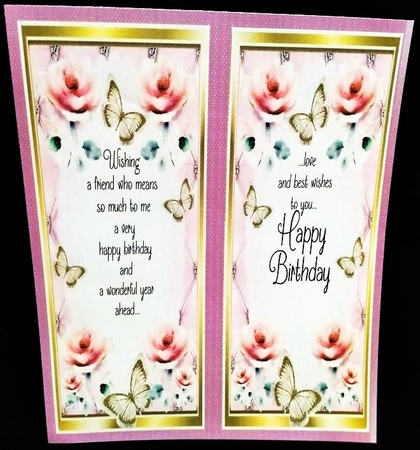 4 Pretty Pink Roses Diamond/Quilt  8X8 Frames 8x8 Mini Kit by Margarette Blakeborough