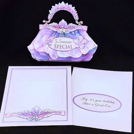 Glam Handbag * Purse Tent Card-8 by Margarette Blakeborough