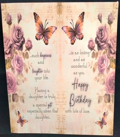 Shabby Chic Purple Flower Card Toppers by Margarette Blakeborough
