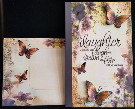 Shabby Chic Purple Flower Card Toppers by Margarette Blakeborough