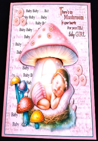 New Baby Girl in Mushroom No.1 by Margarette Blakeborough