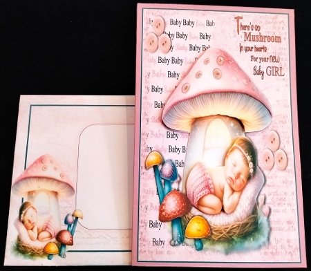New Baby Girl in Mushroom No.1 by Margarette Blakeborough