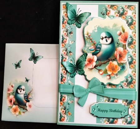 Budgie Card Front by Margarette Blakeborough
