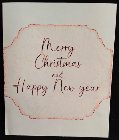 Pink Christmas Candle Shaped Easel Card Kit  by Margarette Blakeborough
