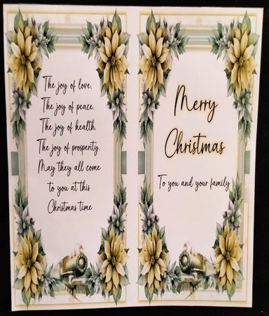 Gold Christmas Train by Margarette Blakeborough
