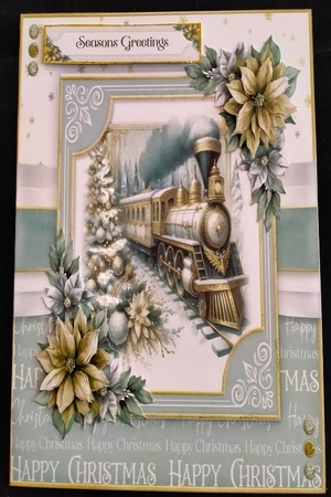Gold Christmas Train by Margarette Blakeborough